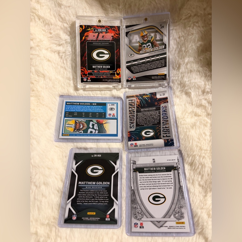Matthew Golden Packers Rookie Panini Card Lot - 6 - Picture 2 of 2